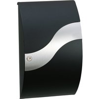 ME-FA Briefkasten »630 Wave«, BxHxT: 32,5 x 54 x 16 cm, Stahl - schwarz von ME-FA