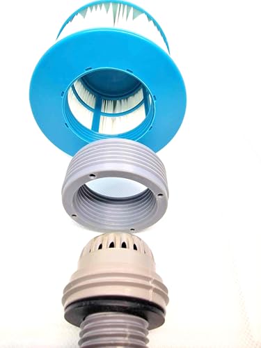 Filterhalterungsadapterschraube, kompatibel mit Bestway Lay Z Spa Salu Spa Coleman tragbaren aufblasbaren Whirlpools (Adapter nur für Filter mit Gewinde) von ME&SG