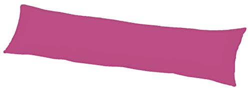 Baumwoll-Bezug für Seitenschläferkissen/Schwangerschaftskissen, 40x145 cm, Fuchsia von ME