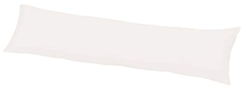ME Baumwoll-Bezug für Seitenschläferkissen/Schwangerschaftskissen, 40x145 cm, Weiss von ME