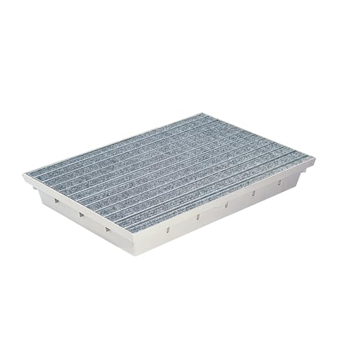 MEA Einbau-Fußmatte SMC mit RIP-Matte Grau für die Installation vor Gebäuden (75_x_50_cm) von MEA