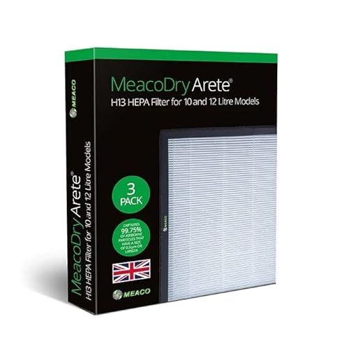 Meaco Arete One® 10L und 12L HEPA-Filter. 3er Pack nur für Meaco Arete One® 10L und 12L Modelle von MEACO