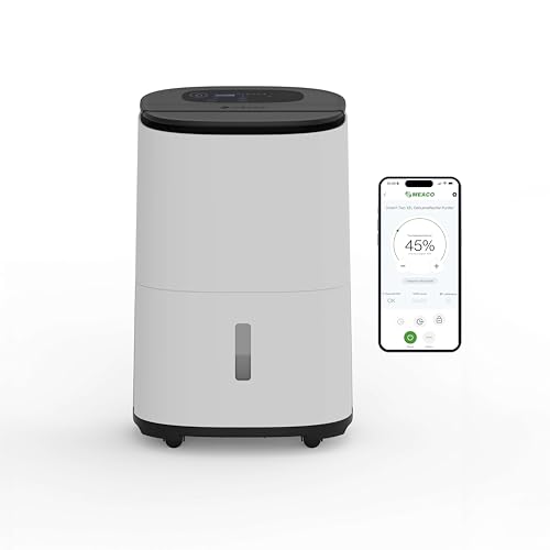 Meaco MeacoDry Arete® Two 12L Luftentfeuchter & HEPA-H13-Luftreiniger, Meaco-WLAN-App, intelligenter Feuchtigkeitsmodus, Wäschemodus, Stromsparmodus, leiser Modus, senkt Feuchtigkeit, 5 Jahre Garantie von MEACO