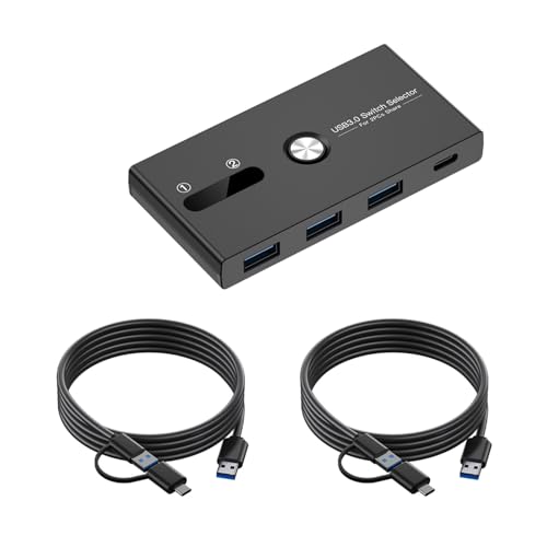 MEAKTSMI Der USB C Und USB3.0-KVM Umschalter Ermöglicht Den Schnellen Gerätewechsel Zwischen Zwei Computern Und Unterstützt Drucker Und Mehr MEAKTSMI Der USB C Und USB3.0-KVM Umschalter Ermöglicht Den Schnellen Gerätewechsel Zwischen Zwei Computern Und Unterstützt Drucker Und Mehr von MEAKTSMI