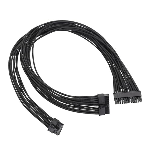 MEAKTSMI Modulars Stromkabel 10Pin + 18 Pin Bis 24 Pin 18AWG Schwarzes Flachkabel Für Computer Stromversorgung 60 cm Lang von MEAKTSMI