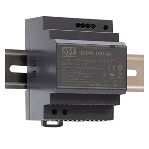 Din-Rail Netzteil 92 W 48 V 1,92 A; MeanWell HDR-100-48; Trafo von MEAN WELL