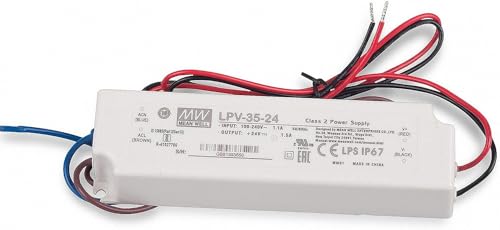 KingLed Netzteil wasserdicht IP67 Modell MeanWell LPV-35-24 Leistung 35 W DC 24 V Transformator Mean well für LED von MEAN WELL