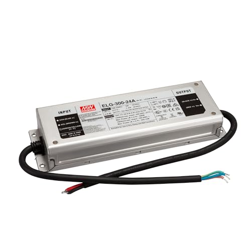 MEAN WELL ELG-300-24A LED-Treiber mit konstanter Spannung, Konstantstrom, 300 W, 12,5 A, 14,4-24 V/DC, nicht dimmbar, r von MEAN WELL