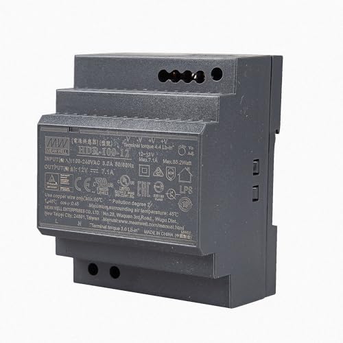 Mean Well HDR-100-12 LED Netzteil Trafo Hutschienen-Netzteil (DIN-Rail) 12V/DC 100W Transformator für Beleuchtung von MEAN WELL