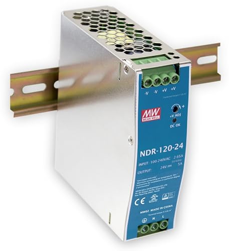 MEAN WELL Well ndr-120-24 120 W Metallic Power Supply Unit, Netzgerät, 120 W, 90-264, Metallic, 126 mm, 40 mm, 114 mm von MeanWell