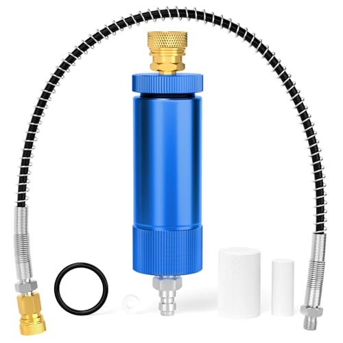 MEANLIN MEASURE 30Mpa Wasser-Öl-Abscheider mit 20-Zoll-Feder flexiblen Schlauch und 8MM & M10 schnelle Verbindung Innengewinde Mutter Kopf für Hochdruck-Luftkompressor-Pumpe blau MEANLIN MEASURE 30Mpa Wasser-Öl-Abscheider mit 20-Zoll-Feder flexiblen Schlauch und 8MM & M10 schnelle Verbindung Innengewinde Mutter Kopf für Hochdruck-Luftkompressor-Pumpe blau von MEANLIN MEASURE