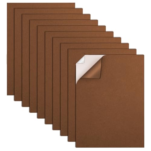 MEARCOOH 10 Stück Moosgummi Selbstklebend, 2mm, A4 22cm x 30cm, Braun, für Bastelarbeiten, Fotorahmen, Scrapbooking von MEARCOOH