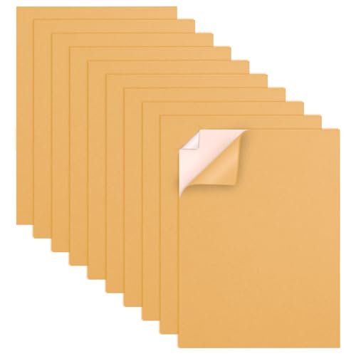 MEARCOOH 10 Stück Moosgummi Selbstklebend 2mm, A4 22cm x 30cm Moosgummi Selbstklebend Khaki, Moosgummi Platten Selbstklebend für Bastelarbeiten Fotorahmen Scrapbooking (10 Blätter Khaki) von MEARCOOH