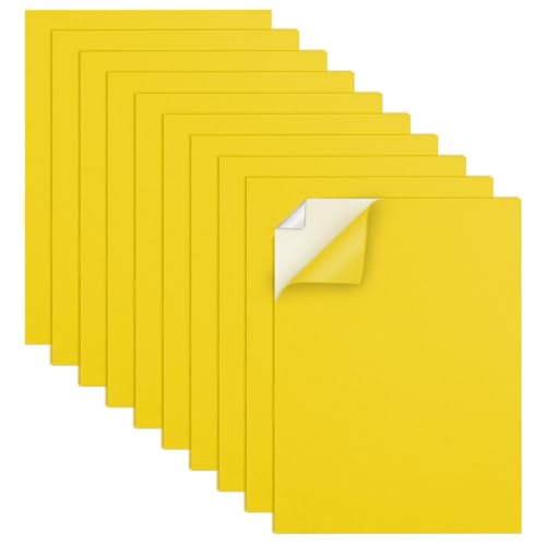 MEARCOOH 10 Stück Moosgummi Selbstklebend Gelb, A4 22cm x 30cm 2mm, Platten für Bastelarbeiten Fotorahmen Scrapbooking (10 Blätter) von MEARCOOH