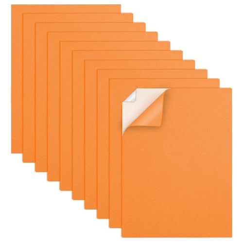 MEARCOOH 10 Stück Moosgummi Selbstklebend Orange, A4 22cm x 30cm Platten, 2mm für Bastelarbeiten Fotorahmen Scrapbooking (10 Blätter) von MEARCOOH