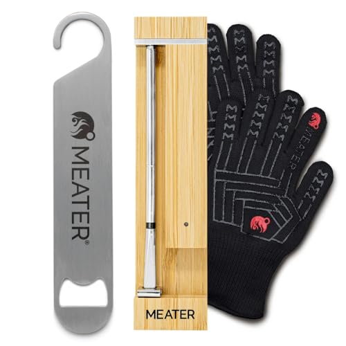 MEATER Pro Bundle: Smartes, kabelloses Fleischthermometer mit integrierter WLAN Funktion, hitzebeständigen Grillhandschuhen und Flaschenöffner – temperaturbeständig bis zu 550°C MEATER Pro Bundle: Smartes, kabelloses Fleischthermometer mit integrierter WLAN Funktion, hitzebeständigen Grillhandschuhen und Flaschenöffner – temperaturbeständig bis zu 550°C von MEATER