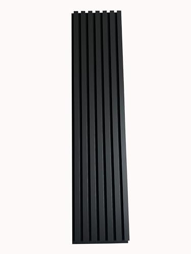 MEBANO. 4er-Set Akustikpaneele Holz 30x132 cm Schwarz Matt 3D Wandpaneele aus Holzfunier und Filz Wandverkleidung Innen Paneele Wand von MEBANO.