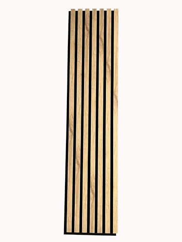 MEBANO. 4er-Set Akustikpaneele Holz 30x132 cm Wotan Eiche 3D Wandpaneele aus Holzfunier und Filz Wandverkleidung Innen Paneele Wand von MEBANO.