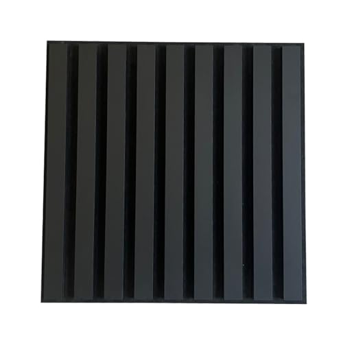 MEBANO. 6er-Set Akustikpaneele Holz 40x40 cm Schwarz Matt 3D Wandpaneele aus Holzfunier und Filz Wandverkleidung Innen Paneele Wand von MEBANO.