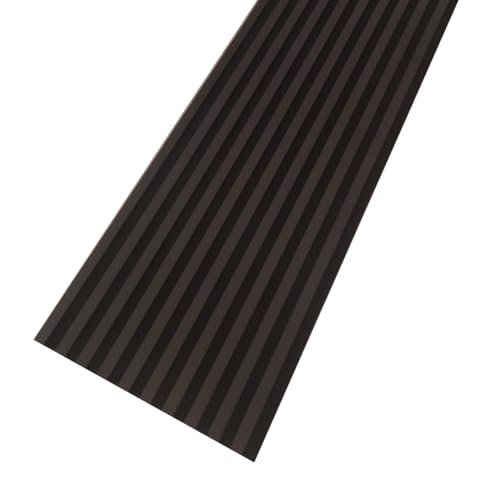 MEBANO. Akustikpaneele auf Schwarzplatte 53 (2x26,5) x 240 cm Wandpaneele Farbe: Schwarz Matt MDF Wandverkleidung Innen Moderne Lamellenwand Deko Wand von MEBANO.