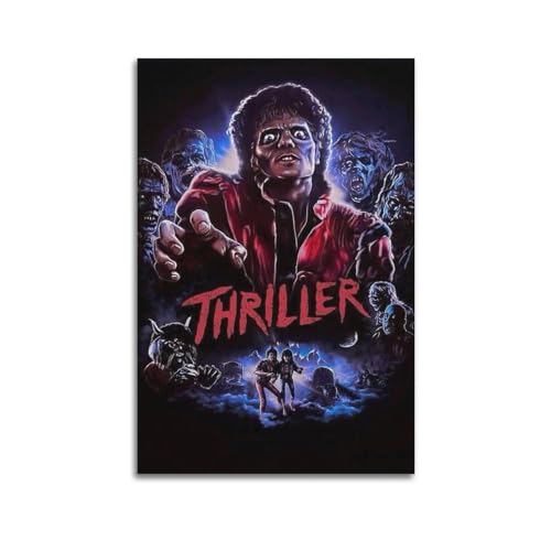 Thriller Movie Michael Jackson Leinwand Kunst Poster Und Wandkunst Bilddruck Moderne Familienzimmer Dekor 16x24inch(40x60cm) von MEBAS
