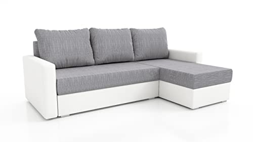 IWMAR MÖBEL Fox ECKSOFA MIT SCHLAFFUNKTION! 229x143x85 Sofa 3 Sitzer! Best Schlafsofa. Eckcouch mit Bettkasten. Couch Wohnzimmer. Polstermöbel. Möbel mit Schlaffunktion. Schlafsofa mit Bettkasten. von MEBLE IWMAR
