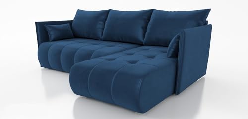 IWMAR MÖBEL Nessa ECKSOFA MIT SCHLAFFUNKTION! 214x152x40 Sofa 4 Sitzer! Best Schlafsofa. Eckcouch mit Bettkasten. Couch Wohnzimmer. Polstermöbel. Möbel mit Schlaffunktion. Schlafsofa mit Bettkasten. von MEBLE IWMAR