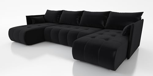 IWMAR MÖBEL Nessa ECKSOFA U MIT SCHLAFFUNKTION! 292x152x40 Sofa 4 Sitzer! Best Schlafsofa. Couch mit Bettkasten. Couch Wohnzimmer. Polstermöbel. Möbel mit Schlaffunktion. Schlafsofa mit Bettkasten. von MEBLE IWMAR