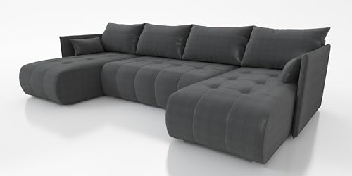 IWMAR MÖBEL Nessa ECKSOFA U MIT SCHLAFFUNKTION! 292x152x40 Sofa 4 Sitzer! Best Schlafsofa. Couch mit Bettkasten. Couch Wohnzimmer. Polstermöbel. Möbel mit Schlaffunktion. Schlafsofa mit Bettkasten. von MEBLE IWMAR