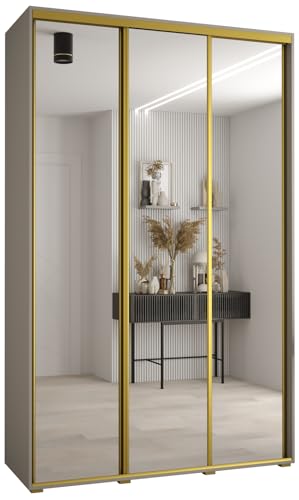 Kleiderschrank mit Spiegel Dakota 2 Garderobenschrank - Schrank Schlafzimmer - Mehrzweckschrank 2 Schiebetüren - Regalen - Flur Möbel - Kleiderstange Schrank - Allzweckschrank - closet - Gaderobe Kleiderschrank mit Spiegel Dakota 2 Garderobenschrank - Schrank Schlafzimmer - Mehrzweckschrank 2 Schiebetüren - Regalen - Flur Möbel - Kleiderstange Schrank - Allzweckschrank - closet - Gaderobe von MEBLE KRYSPOL