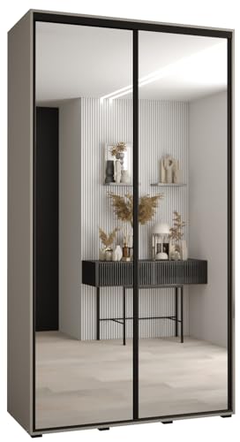Kleiderschrank mit Spiegel Dakota 2 Garderobenschrank - Schrank Schlafzimmer - Mehrzweckschrank 2 Schiebetüren - Regalen - Flur Möbel - Kleiderstange Schrank - Allzweckschrank - closet - Gaderobe Kleiderschrank mit Spiegel Dakota 2 Garderobenschrank - Schrank Schlafzimmer - Mehrzweckschrank 2 Schiebetüren - Regalen - Flur Möbel - Kleiderstange Schrank - Allzweckschrank - closet - Gaderobe von MEBLE KRYSPOL