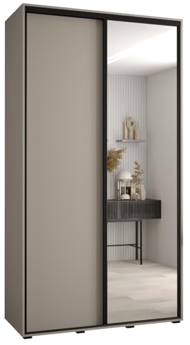 Kleiderschrank mit Spiegel Dakota 3 Garderobenschrank - Schrank Schlafzimmer - Mehrzweckschrank 2 Schiebetüren - Regalen - Flur Möbel - Kleiderstange Schrank - Allzweckschrank - closet - Gaderobe Kleiderschrank mit Spiegel Dakota 3 Garderobenschrank - Schrank Schlafzimmer - Mehrzweckschrank 2 Schiebetüren - Regalen - Flur Möbel - Kleiderstange Schrank - Allzweckschrank - closet - Gaderobe von MEBLE KRYSPOL
