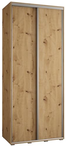 MEBLE KRYSPOL Davos 1 110 Schlafzimmerschrank mit Zwei Schiebetüren - Moderner Kleiderschrank mit Kleiderstange und Regalen - 235,2x110x60 cm - Artisan Artisan Silber MEBLE KRYSPOL Davos 1 110 Schlafzimmerschrank mit Zwei Schiebetüren - Moderner Kleiderschrank mit Kleiderstange und Regalen - 235,2x110x60 cm - Artisan Artisan Silber von MEBLE KRYSPOL