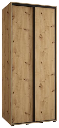 MEBLE KRYSPOL Davos 1 120 Schlafzimmerschrank mit Zwei Schiebetüren - Moderner Kleiderschrank mit Kleiderstange und Regalen - 235,2x120x60 cm - Artisan Artisan Schwarz MEBLE KRYSPOL Davos 1 120 Schlafzimmerschrank mit Zwei Schiebetüren - Moderner Kleiderschrank mit Kleiderstange und Regalen - 235,2x120x60 cm - Artisan Artisan Schwarz von MEBLE KRYSPOL