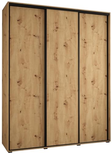MEBLE KRYSPOL Davos 1 200 Schlafzimmerschrank mit DREI Schiebetüren - Moderner Kleiderschrank mit Kleiderstange und Regalen - 235,2x200x45 cm - Artisan Artisan Schwarz MEBLE KRYSPOL Davos 1 200 Schlafzimmerschrank mit DREI Schiebetüren - Moderner Kleiderschrank mit Kleiderstange und Regalen - 235,2x200x45 cm - Artisan Artisan Schwarz von MEBLE KRYSPOL