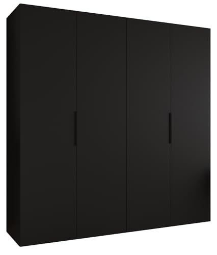 MEBLE KRYSPOL - Kleiderschrank - Drehtürenschrank - Schrank 200x202x52cm - Moderner Garderobenschrank Schlafzimmer, Flur, Jugendzimmer - Farbe Schwarz, Griff Schwarz - Marbella 1 200 MEBLE KRYSPOL - Kleiderschrank - Drehtürenschrank - Schrank 200x202x52cm - Moderner Garderobenschrank Schlafzimmer, Flur, Jugendzimmer - Farbe Schwarz, Griff Schwarz - Marbella 1 200 von MEBLE KRYSPOL