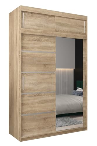 MEBLE KRYSPOL Kleiderschrank mit Spiegel Verona 2 - Garderobenschrank - Schrank Schlafzimmer - Mehrzweckschrank Zwei Schiebetüren - Regalen - Flur Möbel - Kleiderstange Schrank - Allzweckschrank MEBLE KRYSPOL Kleiderschrank mit Spiegel Verona 2 - Garderobenschrank - Schrank Schlafzimmer - Mehrzweckschrank Zwei Schiebetüren - Regalen - Flur Möbel - Kleiderstange Schrank - Allzweckschrank von MEBLE KRYSPOL