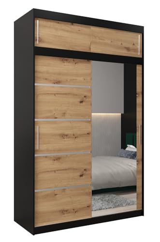 MEBLE KRYSPOL Kleiderschrank mit Spiegel Verona 2 - Garderobenschrank - Schrank Schlafzimmer - Mehrzweckschrank Zwei Schiebetüren - Regalen - Flur Möbel - Kleiderstange Schrank - Allzweckschrank MEBLE KRYSPOL Kleiderschrank mit Spiegel Verona 2 - Garderobenschrank - Schrank Schlafzimmer - Mehrzweckschrank Zwei Schiebetüren - Regalen - Flur Möbel - Kleiderstange Schrank - Allzweckschrank von MEBLE KRYSPOL
