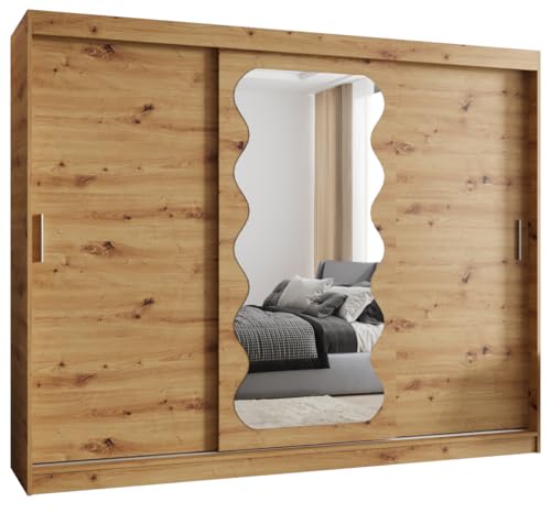 MEBLE KRYSPOL SPOTI 250 Kleiderschrank mit DREI Schiebetüren für Schlafzimmer – moderner Aufbewahrungsschrank mit Kleiderstange und Regalen – 250x200x62cm - Artisan MEBLE KRYSPOL SPOTI 250 Kleiderschrank mit DREI Schiebetüren für Schlafzimmer – moderner Aufbewahrungsschrank mit Kleiderstange und Regalen – 250x200x62cm - Artisan von MEBLE KRYSPOL