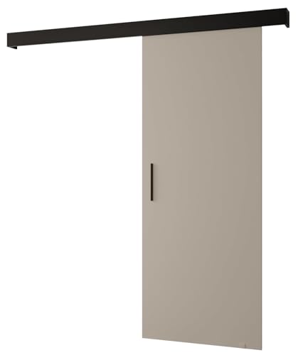 MEBLE KRYSPOL Salwador 1 Schiebetürsystem mit Schienenabdeckung - Innenwand-Schiebetüren - Eingelassene Dachbodentüren - Solide Konstruktion - 90x204 cm - Kaschmir Schwarz Schwarz MEBLE KRYSPOL Salwador 1 Schiebetürsystem mit Schienenabdeckung - Innenwand-Schiebetüren - Eingelassene Dachbodentüren - Solide Konstruktion - 90x204 cm - Kaschmir Schwarz Schwarz von MEBLE KRYSPOL