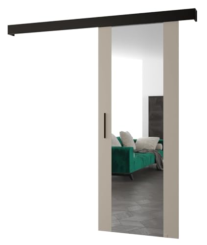 MEBLE KRYSPOL Salwador 2 Schiebetürsystem mit Schienenkappe und Spiegel - Innenwand-Schiebetüren - Solide Konstruktion - 70x204 cm - Kaschmir Schwarz Schwarz MEBLE KRYSPOL Salwador 2 Schiebetürsystem mit Schienenkappe und Spiegel - Innenwand-Schiebetüren - Solide Konstruktion - 70x204 cm - Kaschmir Schwarz Schwarz von MEBLE KRYSPOL