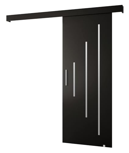 MEBLE KRYSPOL Salwador Y Schiebetürsystem mit Schienenabdeckung - Zierstreifen - Wandschiebetüren für Innenräume - Solide Konstruktion - 70x204 cm - Schwarz Schwarz Silber MEBLE KRYSPOL Salwador Y Schiebetürsystem mit Schienenabdeckung - Zierstreifen - Wandschiebetüren für Innenräume - Solide Konstruktion - 70x204 cm - Schwarz Schwarz Silber von MEBLE KRYSPOL