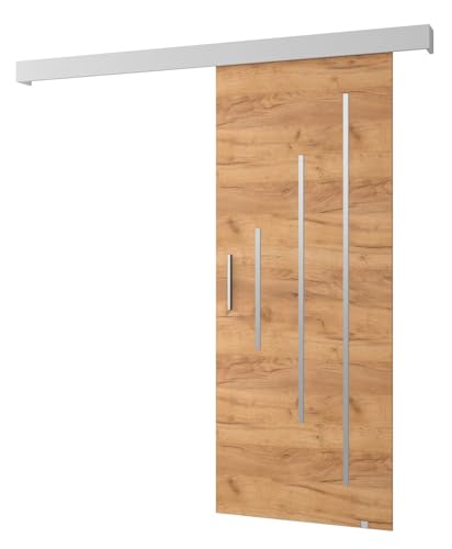 MEBLE KRYSPOL Salwador Y Schiebetürsystem mit Schienenabdeckung - Zierstreifen - Wandschiebetüren für Innenräume - Solide Konstruktion - 90x204 cm - Handwerk Gold Weiß Silber MEBLE KRYSPOL Salwador Y Schiebetürsystem mit Schienenabdeckung - Zierstreifen - Wandschiebetüren für Innenräume - Solide Konstruktion - 90x204 cm - Handwerk Gold Weiß Silber von MEBLE KRYSPOL