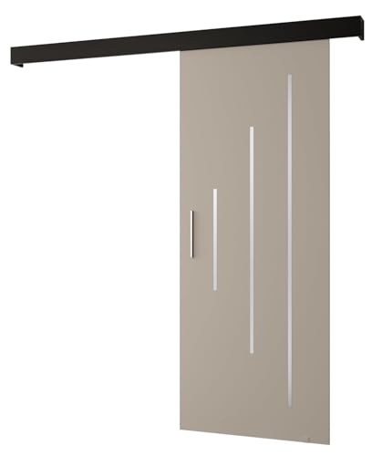 MEBLE KRYSPOL Salwador Y Schiebetürsystem mit Schienenabdeckung - Zierstreifen - Wandschiebetüren für Innenräume - Solide Konstruktion - 90x204 cm - Kaschmir Schwarz Silber MEBLE KRYSPOL Salwador Y Schiebetürsystem mit Schienenabdeckung - Zierstreifen - Wandschiebetüren für Innenräume - Solide Konstruktion - 90x204 cm - Kaschmir Schwarz Silber von MEBLE KRYSPOL