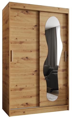 MEBLE KRYSPOL Ultra 120 Kleiderschrank mit Zwei Schiebetüren für Schlafzimmer – moderner Aufbewahrungsschrank mit Kleiderstange und Regalen – 120x200x62cm - Artisan MEBLE KRYSPOL Ultra 120 Kleiderschrank mit Zwei Schiebetüren für Schlafzimmer – moderner Aufbewahrungsschrank mit Kleiderstange und Regalen – 120x200x62cm - Artisan von MEBLE KRYSPOL