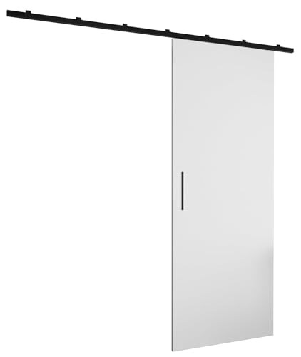 MEBLE KRYSPOL Zonda I Schiebetürset mit Schiene - Hängendes Innen-Schiebetürsystem - Torbeschläge - Hergestellt aus robustem Schichtholz - 204x70 cm - Weiß von MEBLE KRYSPOL