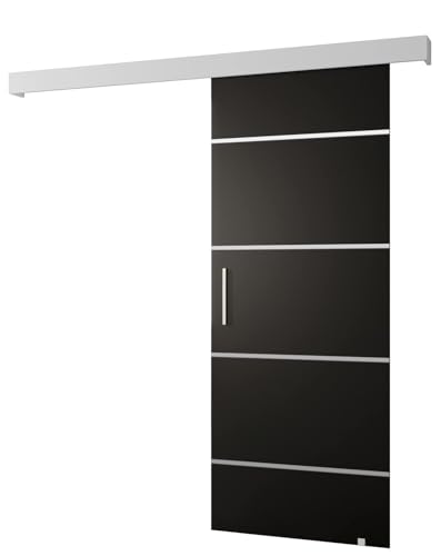 Schiebetür Komplettset - Schiebetürsystem Salwador 4 - Schiebetüren - Trennwände - Raumteiler - Innentüren, Tür 80x204 cm - Schiebetür Schiene - Zimmertür mit Schiebetür Griff - Saloontür Schiebetür Komplettset - Schiebetürsystem Salwador 4 - Schiebetüren - Trennwände - Raumteiler - Innentüren, Tür 80x204 cm - Schiebetür Schiene - Zimmertür mit Schiebetür Griff - Saloontür von MEBLE KRYSPOL