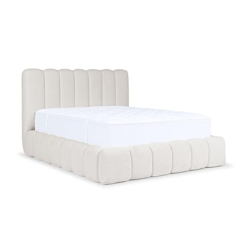 MEBLINI Carlos Polsterbett 160x200 mit Lattenrost und Matratze - Bubble Bett - Cloud - Marshmallow Bed - Kopfteil Bett mit Stauraum - Betten - 160x200 - Weiß Milch Boucle/H3 MEBLINI Carlos Polsterbett 160x200 mit Lattenrost und Matratze - Bubble Bett - Cloud - Marshmallow Bed - Kopfteil Bett mit Stauraum - Betten - 160x200 - Weiß Milch Boucle/H3 von MEBLINI
