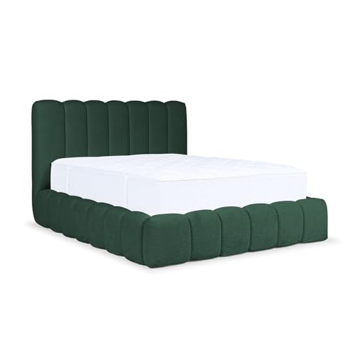 MEBLINI Carlos Polsterbett 180x200 mit Lattenrost - Bubble Bett - Cloud - Marshmallow Bed - Kopfteil Bett mit Stauraum - Betten - 180x200 - Grün Boucle ohne Matratze von MEBLINI