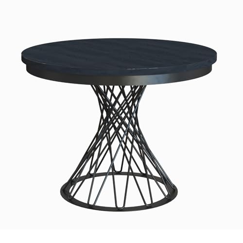 MEBLINI Esstisch Rund Ausziehbar aus Metall - Loft - Esszimmertisch Modern - Küchentisch - Ausziehtisch - Round Dining Table - Esszimmertische - 100-138x77cm - LUCO - Schwarz Matt MEBLINI Esstisch Rund Ausziehbar aus Metall - Loft - Esszimmertisch Modern - Küchentisch - Ausziehtisch - Round Dining Table - Esszimmertische - 100-138x77cm - LUCO - Schwarz Matt von MEBLINI